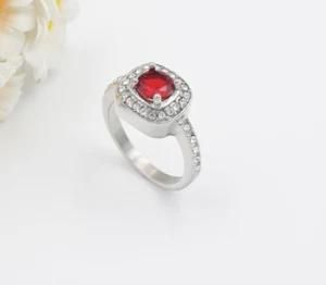 Wholesale High Quality Girl Small Size Stone Steel Color Ring Jewelry