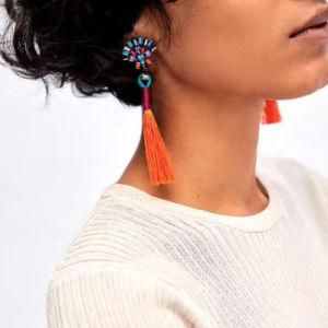 2017 2 Colors Tassel Long Wedding Dangle Drop Earrings