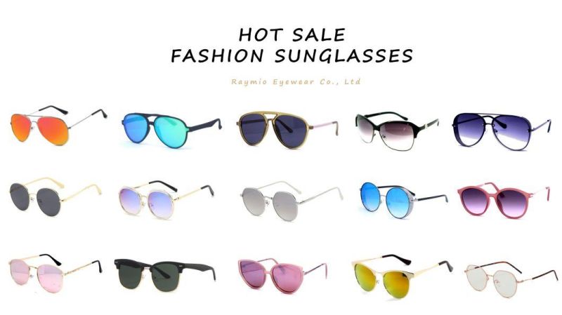 Fashion Big Size Sunglasses with Metal Temples