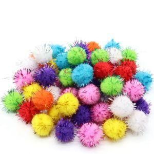 Multicolor Assorted Pompoms Balls Garland for DIY Creative Crafts Decorations Soft Pompones Fluffy Plush Furball Sewing Supplies