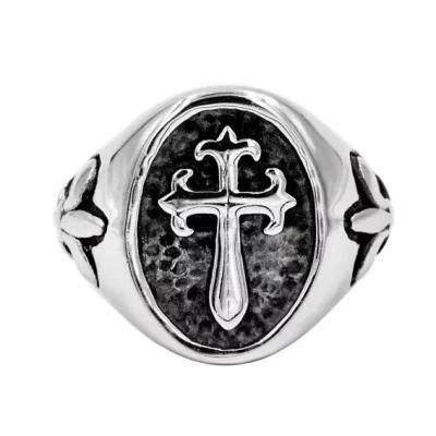 Fashion Punk Cross Design Men Biker Heavy Ring