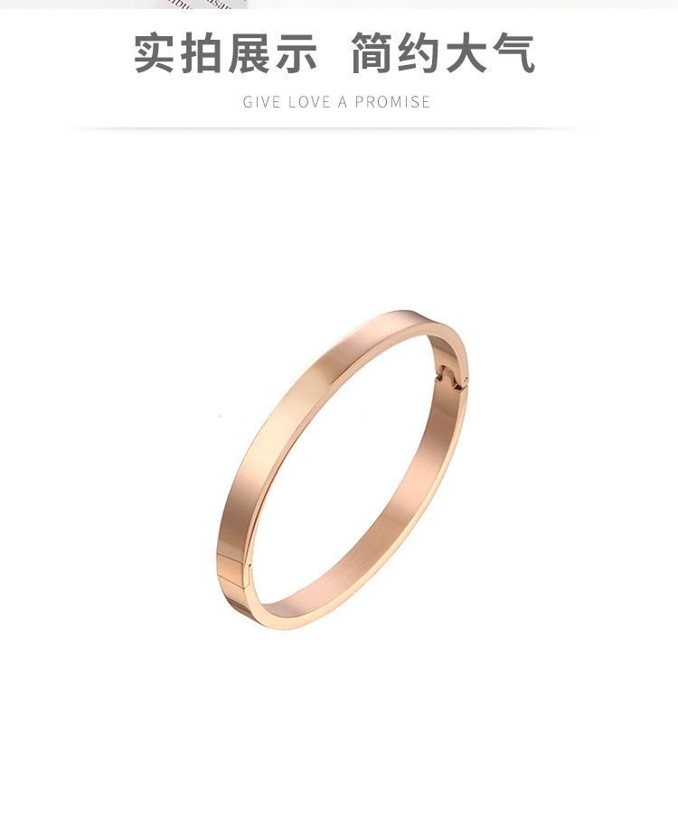 Women Jewelry Flat Bangle Custom Adjustable 18K Gold Bracelets