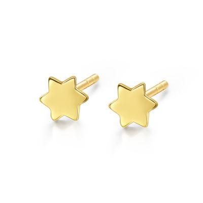 Jewelry Unicorn Silver Studs Six-Pointed Star Earrings for Women