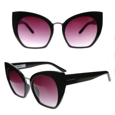 Large Frame Cat Eye Sunglasses with Wide Temple