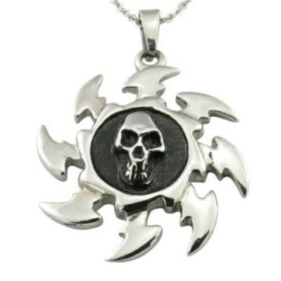 Round Shape Skull Pendant Biker Jewelry