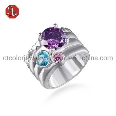 Custom Fashion jewellery 925 Silver Diamond Jewelry Ring for Women
