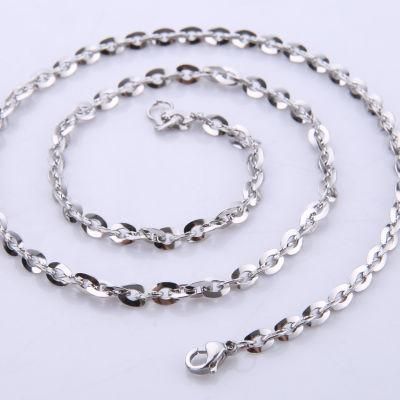 Wholesale Stainless Steel Necklace Flat Link Cable Chain Making Jewelry