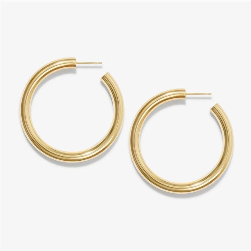 Best Seller Smooth Chunky Hoop Earrings for Ins Popular Jewelry