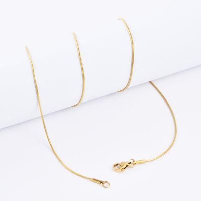 Fashion Jewelry Hot Selling Round Snake Chain Jewellry for Custom 18K Gold Plated Layering Necklace Bracelet Anklets