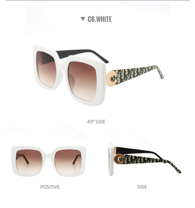 2022 Designer Plastic Sun Glasses for Wholesale Women Shades UV400 Oversized Big Square Sunlgasses