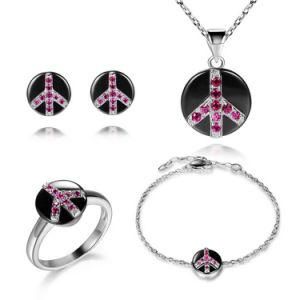 Fashion New Fashion Ceramic Jewellery Set with Garnet Stone