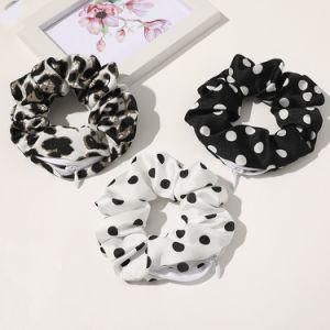 Stock Fashion Printed Smart Hair Scrunchies with Hidden Zipper Pocket Multifunctional Bracelet Scrunchies