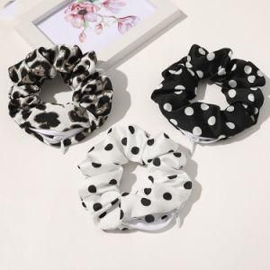 Stock Fashion Printed Smart Hair Scrunchies with Hidden Zipper Pocket Multifunctional Bracelet Scrunchies