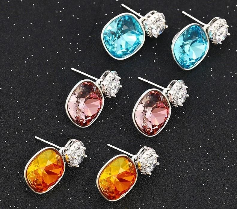 Simple Fashion Jewelry Accessories for Women Crystals Beautiful Earring Designs for Women