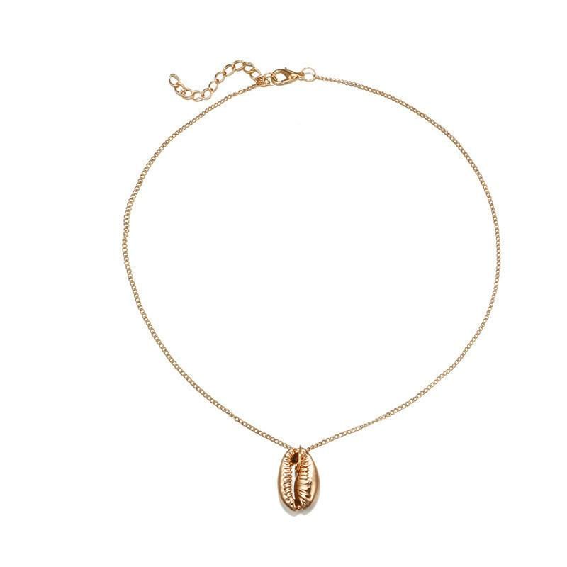Fashion Simple Beach Retro Shell Clavicle Chain Pendant Necklace Wholesale