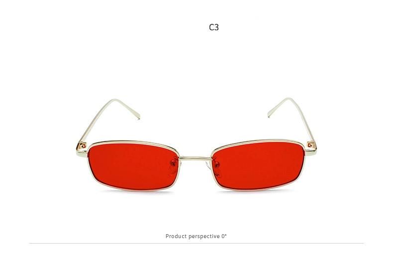New Style Square Metal Frame Transparent Sunglasses