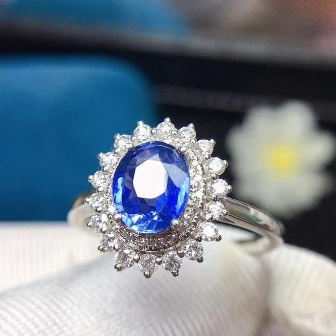 Without Burning Royal Blue Sapphire Ring Fashion Jewelry