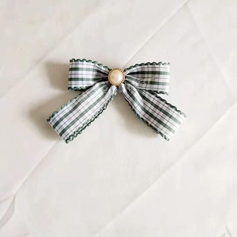 Ins Hair Accessories Pearl Bowknot Simple Hair Clip for Fashion Girls