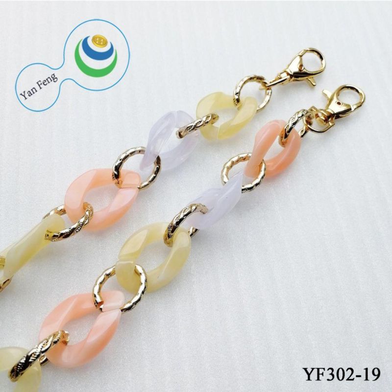 21.5*30mm New Pure Color Design Series Ornament Chain Plastic Chain (YF302-19)