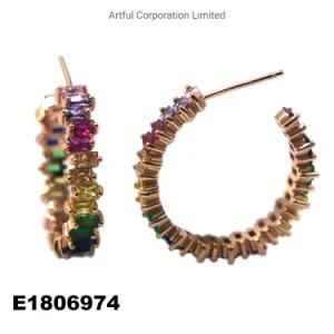 Hot Sale Multi-Color New Style Silver Earring