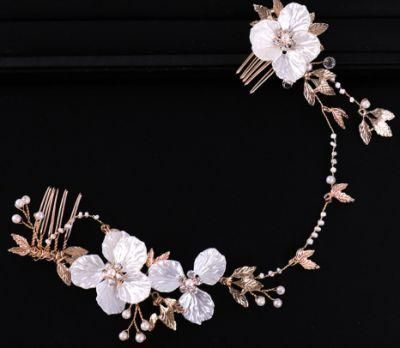 Bridal Crystal Flower Headband Hair Comb Headpiece