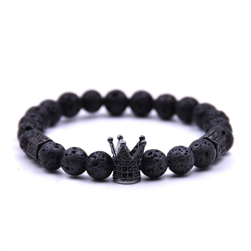 Zircon Crown Promotion Gift Men Beads Bracelet