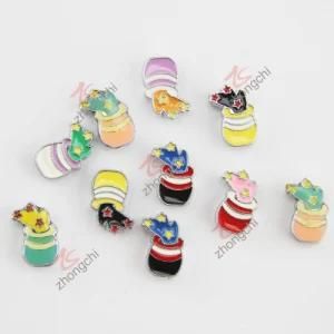 Metal Enamel Colorful Honey Jar Charm Fit 8mm Bracelet (JP08)