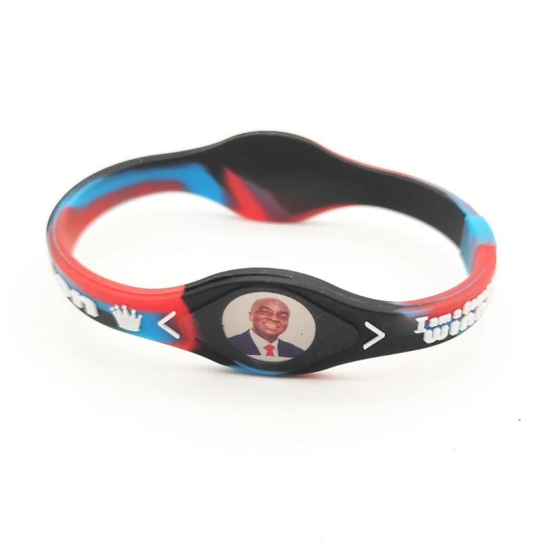 Stock Design Epoxy Silicone Power Bracelets Muti Color Embossed Energy Wristband Cheap Energy Power Silicon Balance Bracelet