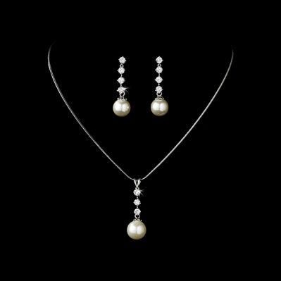Elegant Pearl CZ Jewelry Set, Wedding Jewelry Set, Bridal Jewelry Set, Prom Jewelry Set