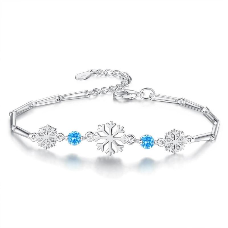 925 Sterling Silver Snowflake Bracelet