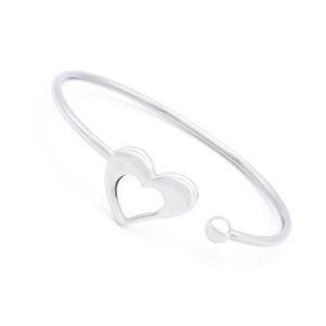 Fashion Design &#160; Heart Cross stainless Steel &#160; Women Cuff Bangle Bracelet