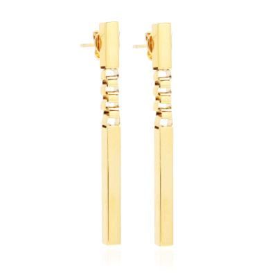 18K Gold Plated Stainless Steel Jewelry Long Tassels Dangle Drop Earrings