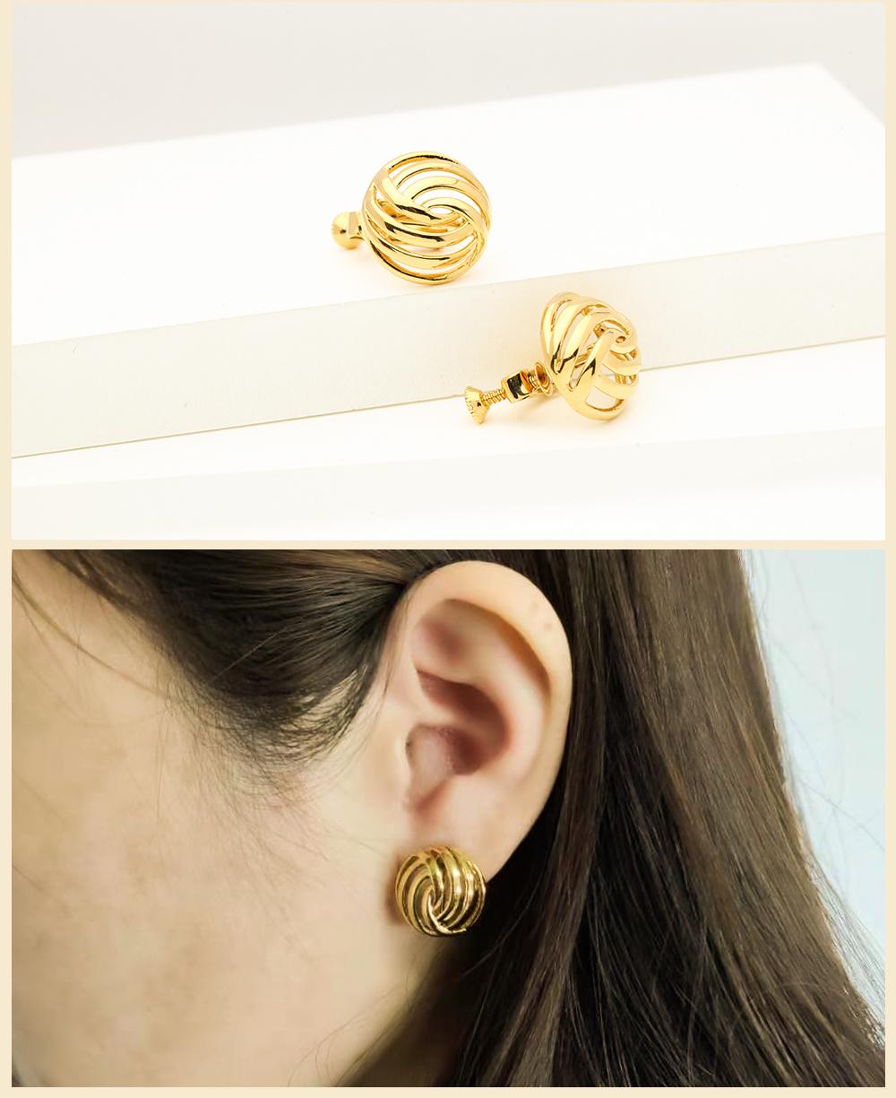 Minimalist Fashion Earring Hollow out Flower Bud Ear Stud