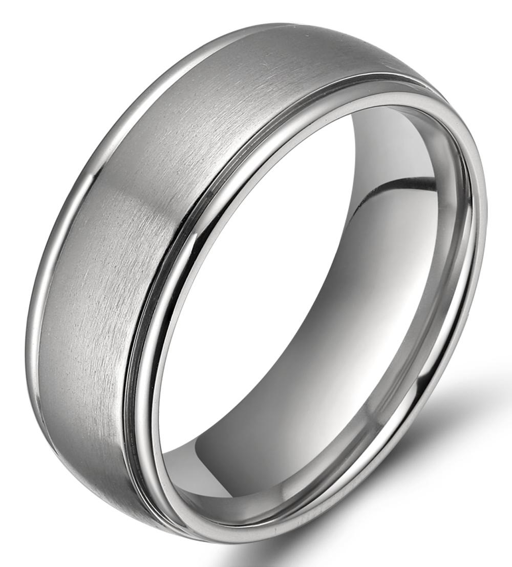 Matte Finish Simple Design Men′s Titanium Ring Finger Ring