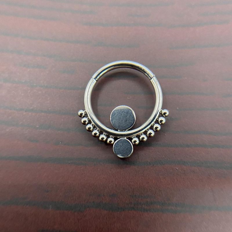 ASTM F136 Titanium Multi-Purpose Rings Ear Ring Lip Ring Nose Ring Body Jewelry Hinged Segment Ring Piercing