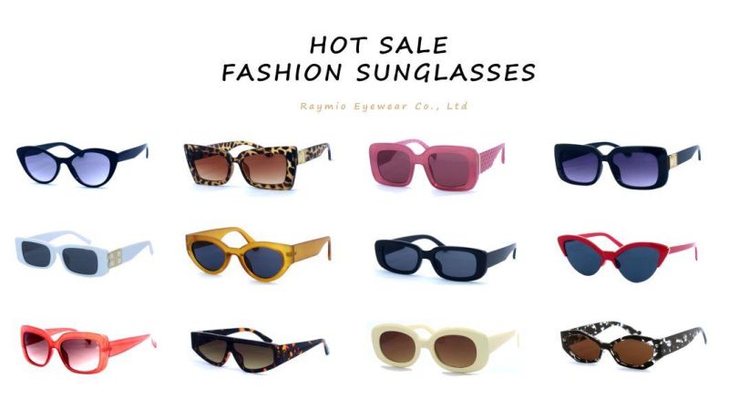 Fashion Plastic Frame Sunglasses with Multi Colors