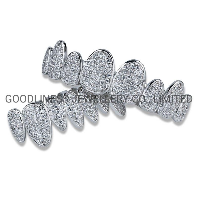 Fashion Men Hip Hop Jewelry Pave CZ Rapper Teeth Grillz