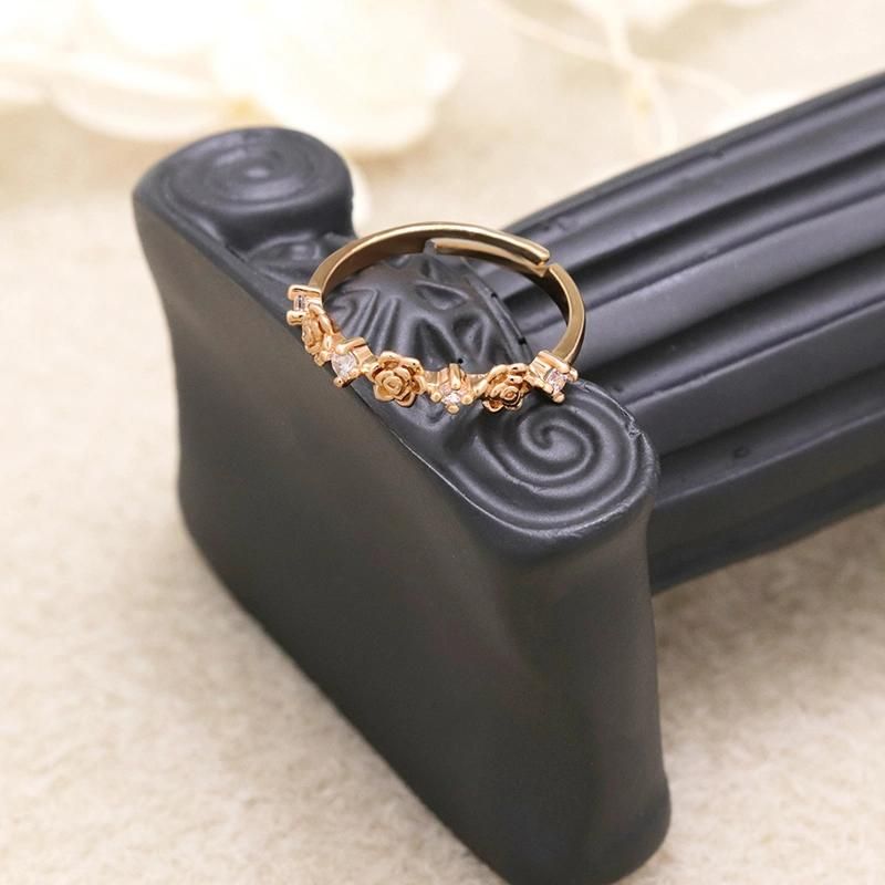 2022 Cubic Zirconia Gold Plated Girls Fashion Accessories Rings