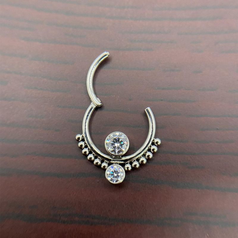 ASTM F136 Titanium Multi-Purpose Rings Ear Ring Lip Ring Nose Ring Body Jewelry Hinged Segment Ring Piercing