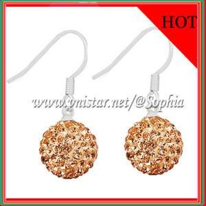 Fashion Light Peach Crystal Stone Drop Earrings