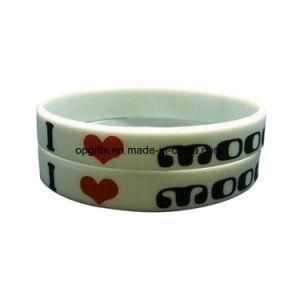 Customized Promotional Gift Printed or Deboss Silicone Wristband (WD05)