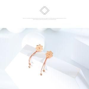 Flower Tassel Gold-Plated Stainless Steel Earrings Drop
