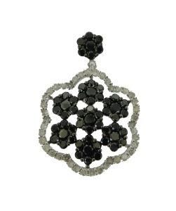 18k High End White&Black Diamond Pendant (BLP3)