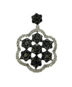 18k High End White&Black Diamond Pendant (BLP3)