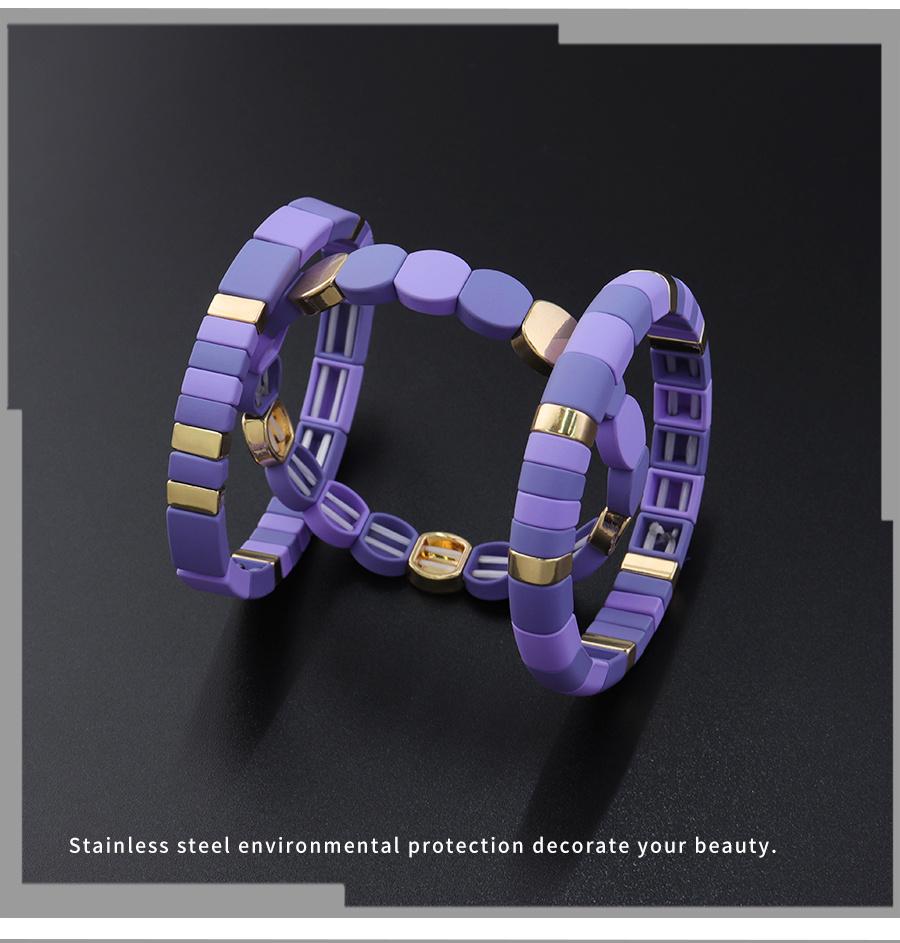 Purple Gold Two Color Bracelet