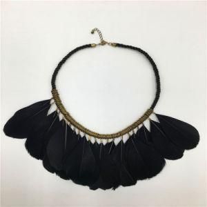 Fashion Feather Pendant Necklace Alloy Jewelry