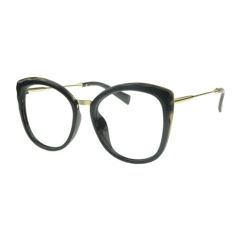 2017 Big Cat Eye Lens Sunglasses with Metal Temples