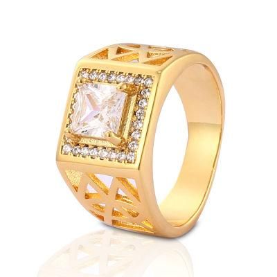 Fashion Women Silver Stainless Steel 18K Gold Plated Engagement Wedding Finger Rings Jewelry Design
