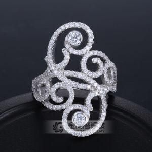 Elegant Weaving 925 Sterling Silver Cubic Zirconia Rings