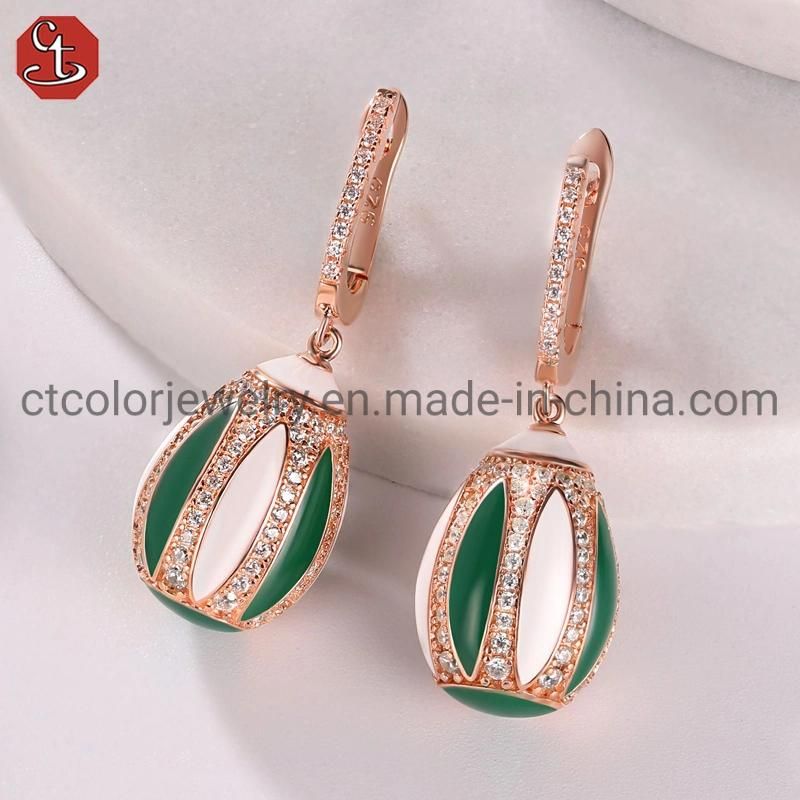 Fashion Jewelry 925 Silver Enamel Classical Jewelry Set for Weddings